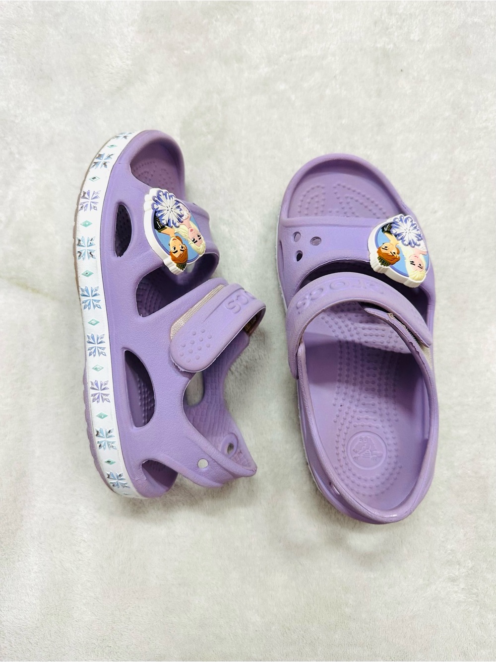 Crocs Fun Lab Frozen II Sandals Size 11 Light Purple